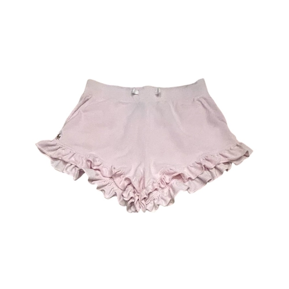 Ralph Lauren Polo Pink Girls Drawstring Ruffled Cotton Summer Shorts Kid Size XL